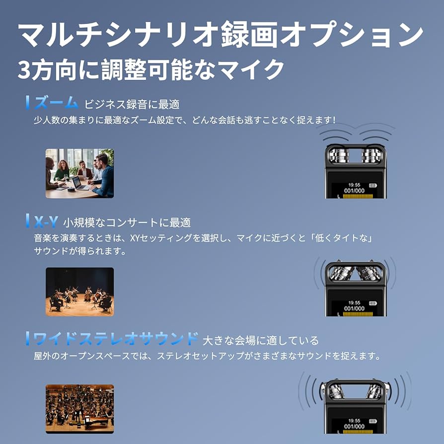 Amazon.co.jp: ボイスレコーダー 32GB大容量 小型 ICレコーダー